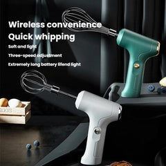 Intelligent 3-Speed Adjustable Electric Egg Whisk Wireless Handheld Cream Mixer For Home