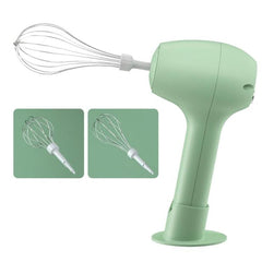 Wireless Electric Egg Whisk With Base Handheld Mini Multifunctional Milk Frother, Single White, Single Green, Dual-Head Green, Dual-Head White