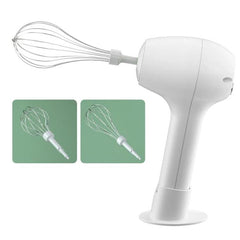 Wireless Electric Egg Whisk With Base Handheld Mini Multifunctional Milk Frother, Single White, Single Green, Dual-Head Green, Dual-Head White