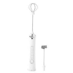 Household Handheld Mini Electric Milk Frother 3-Speed Rechargeable Egg Whisk, Dual-Head Black, Dual-Head White, Dual-Head With Bracket White, Dual-Head With Bracket Black