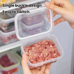 2pcs Single-Lock Airtight Food Storage Container With Lid Refrigerator Organizer For Kitchen, Small, Large