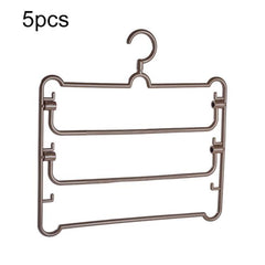 5pcs Simple Multi-Functional Multi-Layer Pants Rack Household Wardrobe Hange