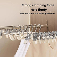 10pcs Adjustable Short Neck Pants Hanger Home Use Non-Marked Hanger For Skirts & Pants