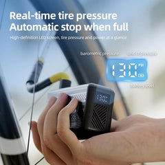 Mini Display Equipped Air Pump Portable High Pressure Smart Bicycle Electric Air Pump, AM6