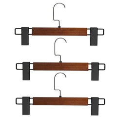 3pcs Household Non-Marking Wooden Pants Hanger Non-Slip Adjustable Hanger For Skirts, Pants, Scarves