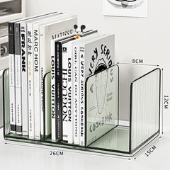 Acrylic Bookends & Document Holder Desktop Book Organizer For Office