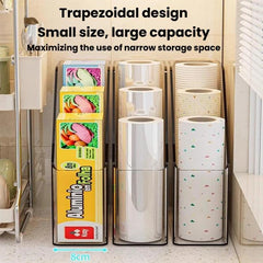 Kitchen Plastic Wrap Storage Rack Large-Capacity Organizer