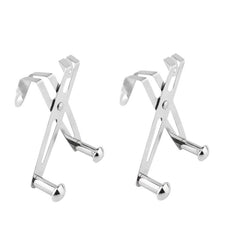 2pcs /Pack Frameless Shower Glass Door Hook Stainless Steel Towel Hanger for Bathroom and Shower Room, T3-1 Silver, T3-1 Black, T3-2 Silver, T3-2 Black, T3-3 Silver, T3-3 Black, T3-4 Silver, T3-4 Black, T3-5 Silver, T3-5 Black