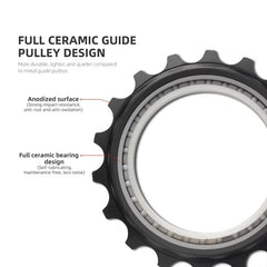 Hollow Eccentric Rear Derailleur Pulley 18T Ceramic Bearing DIY Bike Parts, CYCLAMI CYC-18T