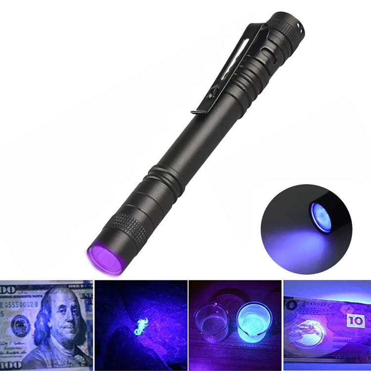 Portable Mini Flashlight Outdoor Waterproof Handheld LED Flashlight, 1 Battery White Light, 2 Battery White Light, 1 Battery Purple Light, 2 Battery Purple Light, 1 Battery Red Light, 2 Battery Red Light