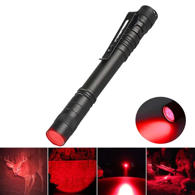 Portable Mini Flashlight Outdoor Waterproof Handheld LED Flashlight, 1 Battery White Light, 2 Battery White Light, 1 Battery Purple Light, 2 Battery Purple Light, 1 Battery Red Light, 2 Battery Red Light