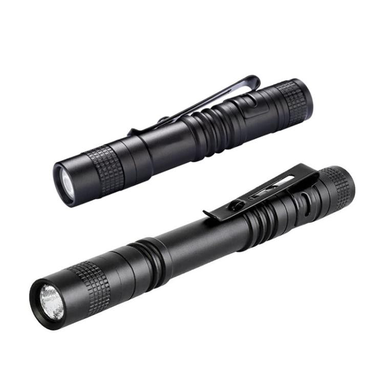 Portable Mini Flashlight Outdoor Waterproof Handheld LED Flashlight, 1 Battery White Light, 2 Battery White Light, 1 Battery Purple Light, 2 Battery Purple Light, 1 Battery Red Light, 2 Battery Red Light
