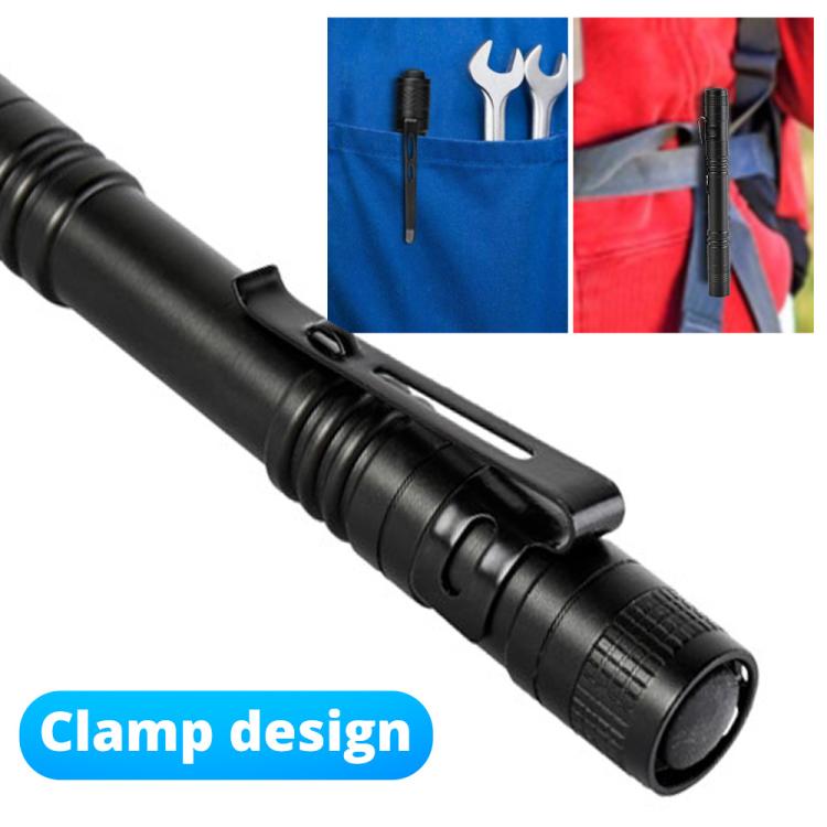 Portable Mini Flashlight Outdoor Waterproof Handheld LED Flashlight, 1 Battery White Light, 2 Battery White Light, 1 Battery Purple Light, 2 Battery Purple Light, 1 Battery Red Light, 2 Battery Red Light