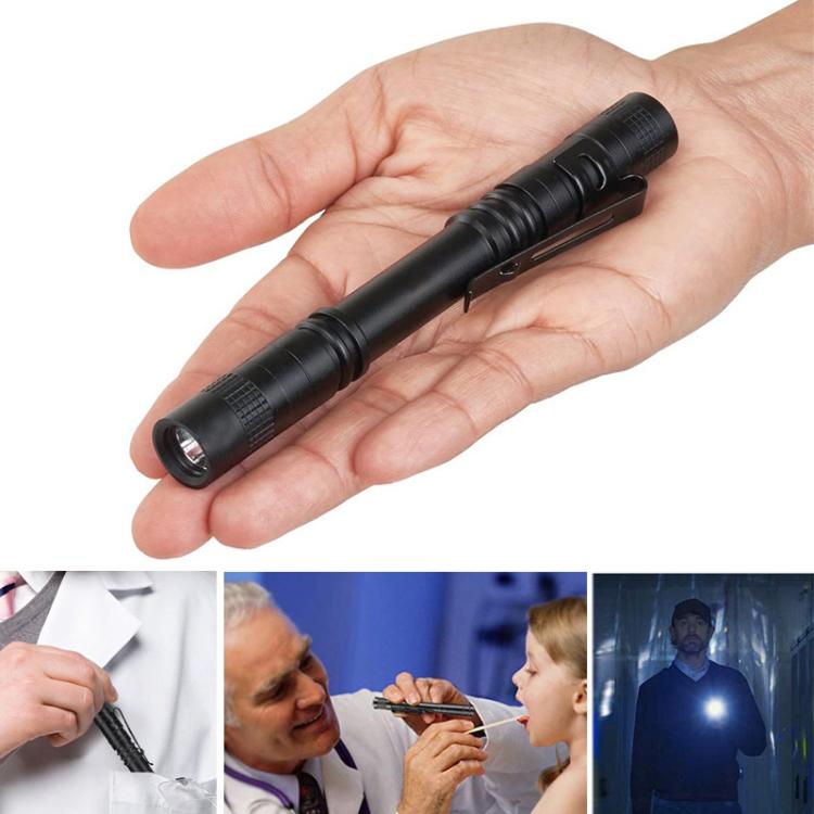 Portable Mini Flashlight Outdoor Waterproof Handheld LED Flashlight, 1 Battery White Light, 2 Battery White Light, 1 Battery Purple Light, 2 Battery Purple Light, 1 Battery Red Light, 2 Battery Red Light