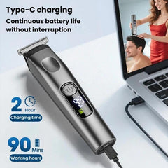 Multi-Function Electric Hair Clipper Home Use Trimmer Shaver Nose Hair Trimmer, Black Gray
