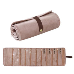 Roll-Up Velvet Jewelry Organizer Bag, Multi-Compartment Storage for Gold Necklaces, Bracelets & Accessories