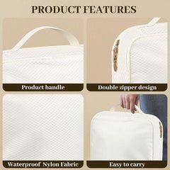 Jewelry Carry Case with 5 Clear Zipper Pages Ring Earring Necklace Organizer