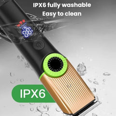 5 In 1 Multifunctional Rechargeable Hair Clipper With Digital Display IPX6 Waterproof Nose & Body Hair Trimmer