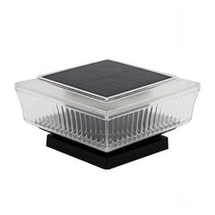 Waterproof Solar-Powered LED Pillar Light For Outdoor Courtyard Lighting, Mesh Warm Light, Striped Warm Light, Striped White Light, Mesh White Light