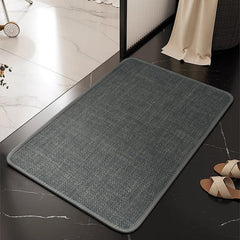 Simple Linen Water-Absorbent Floor Mat For Bathroom Dirty-Resistant Anti-Slip Bath Mat, 45 x 70cm, 50 x 80cm, 60 x 90cm