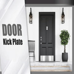 Indoor & Outdoor Door Kick Plate Metal Door Panel Protector, Door Kick Plate