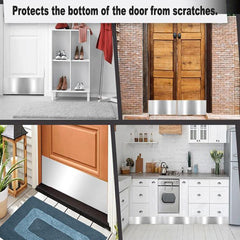 Indoor & Outdoor Door Kick Plate Metal Door Panel Protector, Door Kick Plate