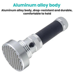 100 LED Aluminum Alloy Banknote Detector UV Flashlight