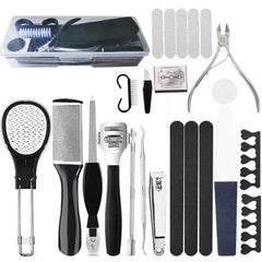 Foot Care Kit for Callus and Dead Skin Removal Complete Pedicure Set, 17 In 1, 20 In 1, 23 In 1, 27 In 1