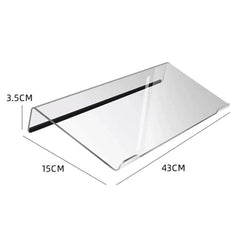 Acrylic Desktop Keyboard Stand Computer Shelf & Typing Support Bracket, Small, Large, Small With Anti-Slip Strip, Large With Anti-Slip Strip
