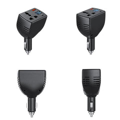 150W Smart Digital Display Car Inverter Cigarette Lighter USB + Type-C Dual-Port Charger