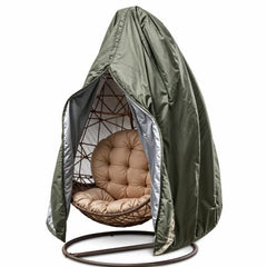 Outdoor Hanging Egg Chair Cover With Zipper 210D Oxford Fabric Dust Protection For Egg Swing, 115x190cm Black, 200x230cm Black, 115x190cm Green, 200x230cm Green