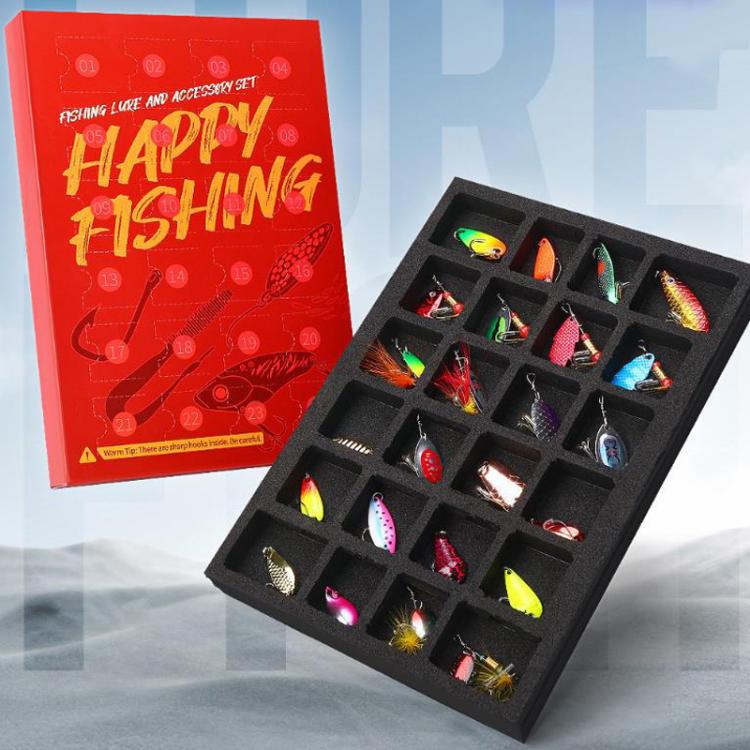 24pcs /Box Lure Triple-Hook Flashbait Fishing Tackle