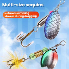 24pcs /Box Lure Triple-Hook Flashbait Fishing Tackle