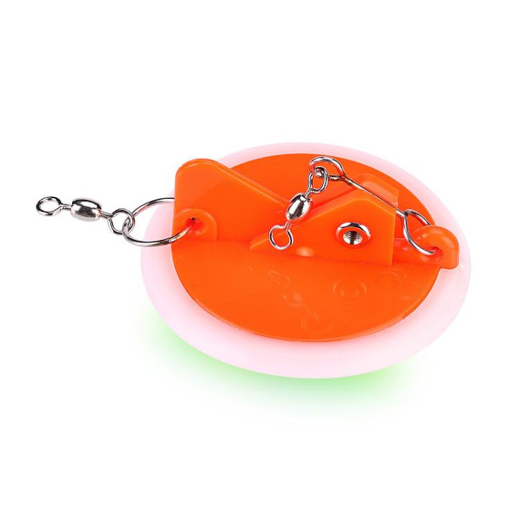 Trolling Disc ABS Luminous Connector Fishing Gear Boat Fishing Saltwater Fishing Accessories, Small Green, Small Orange, Small Dark Blue, Large Green, Large Orange, Large Dark Blue