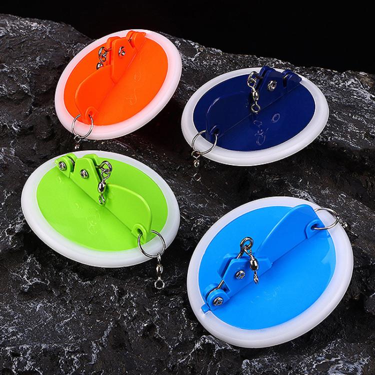 Trolling Disc ABS Luminous Connector Fishing Gear Boat Fishing Saltwater Fishing Accessories, Small Green, Small Orange, Small Dark Blue, Large Green, Large Orange, Large Dark Blue