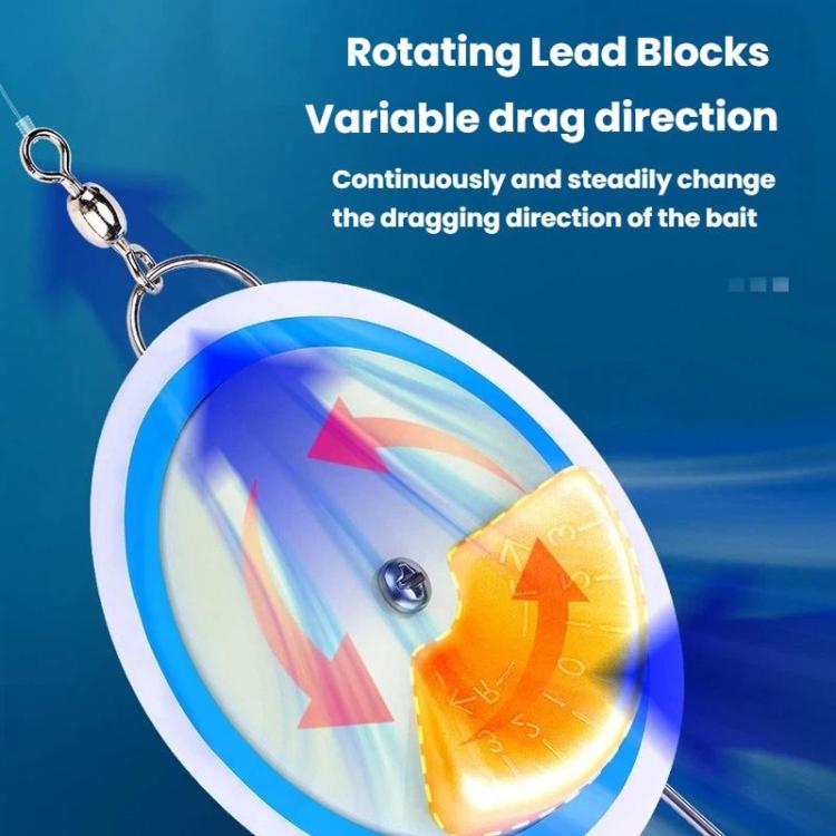 Trolling Disc ABS Luminous Connector Fishing Gear Boat Fishing Saltwater Fishing Accessories, Small Green, Small Orange, Small Dark Blue, Large Green, Large Orange, Large Dark Blue