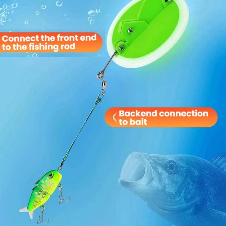 Trolling Disc ABS Luminous Connector Fishing Gear Boat Fishing Saltwater Fishing Accessories, Small Green, Small Orange, Small Dark Blue, Large Green, Large Orange, Large Dark Blue