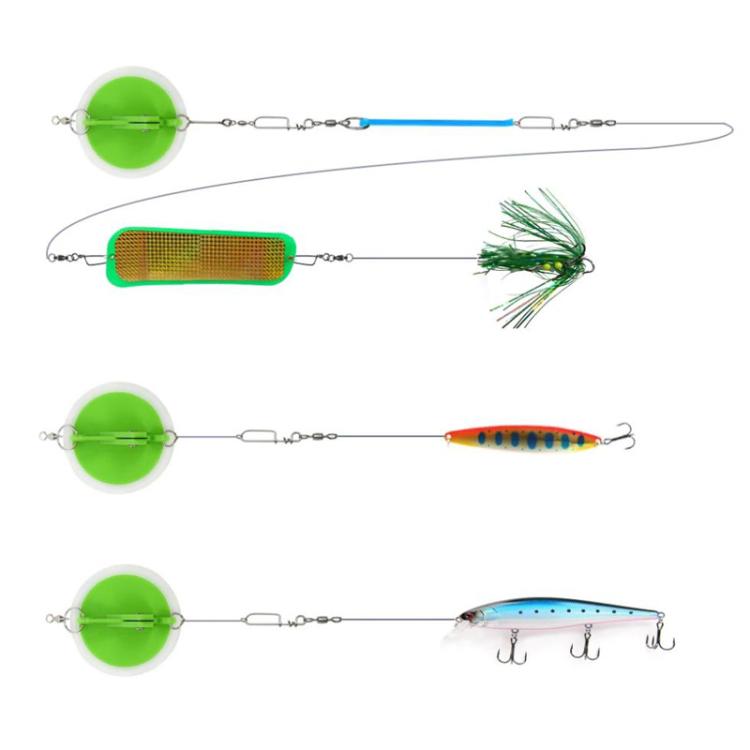 Trolling Disc ABS Luminous Connector Fishing Gear Boat Fishing Saltwater Fishing Accessories, Small Green, Small Orange, Small Dark Blue, Large Green, Large Orange, Large Dark Blue