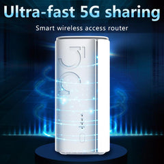 5G CPE Wi-Fi 6 Wireless SIM Card Router Dual-Mode NSA/SA High-Speed Gigabit Single-Port LTE Router, EU Plug