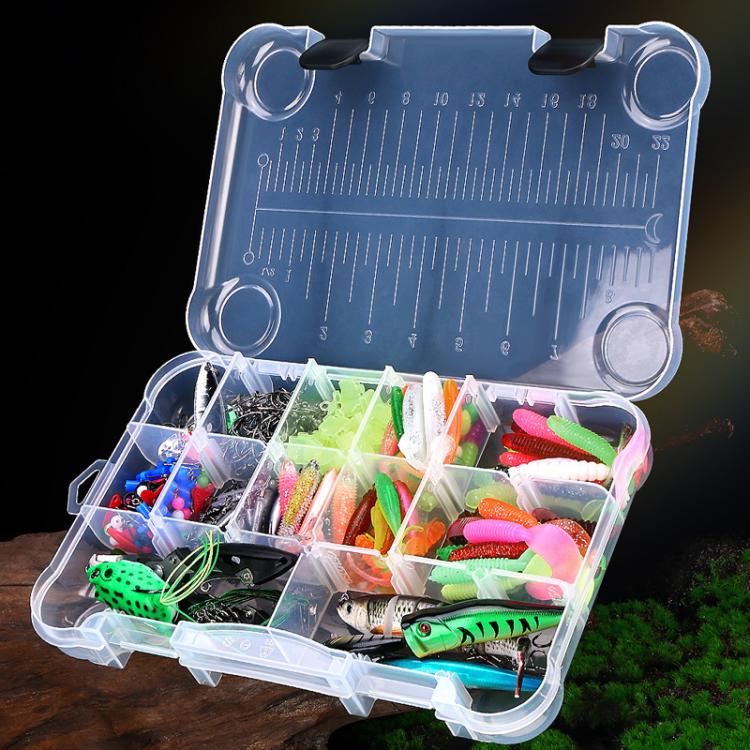 Lure Set Multi-jointed Minnow Artificial Lure Crankbait Hook Fishing Tackle Tools, 385pcs /Box