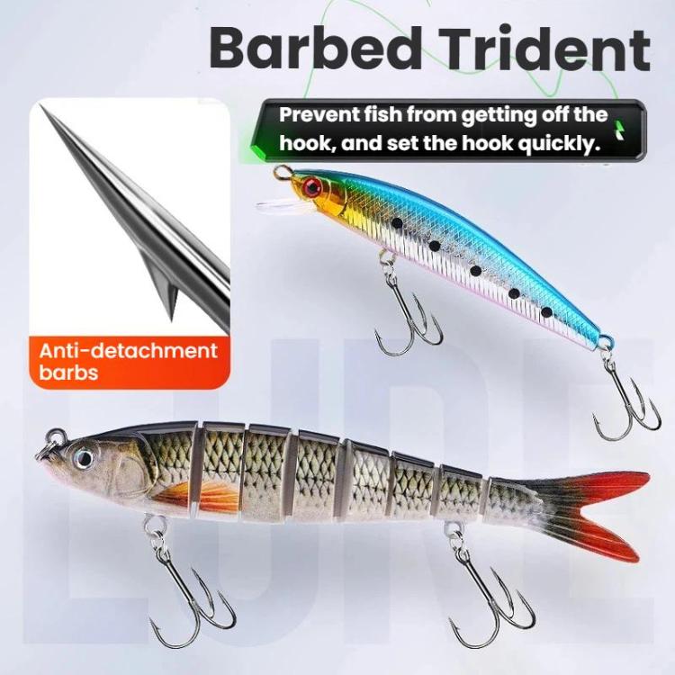 Lure Set Multi-jointed Minnow Artificial Lure Crankbait Hook Fishing Tackle Tools, 385pcs /Box