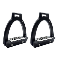 1pair Aluminum Alloy Side-Opening Safety Stirrup, Adult Size Gold, Adult Size Dark Blue, Adult Size Matte Black, Kids Size Gold, Kids Size Dark Blue, Kids Size Matte Black