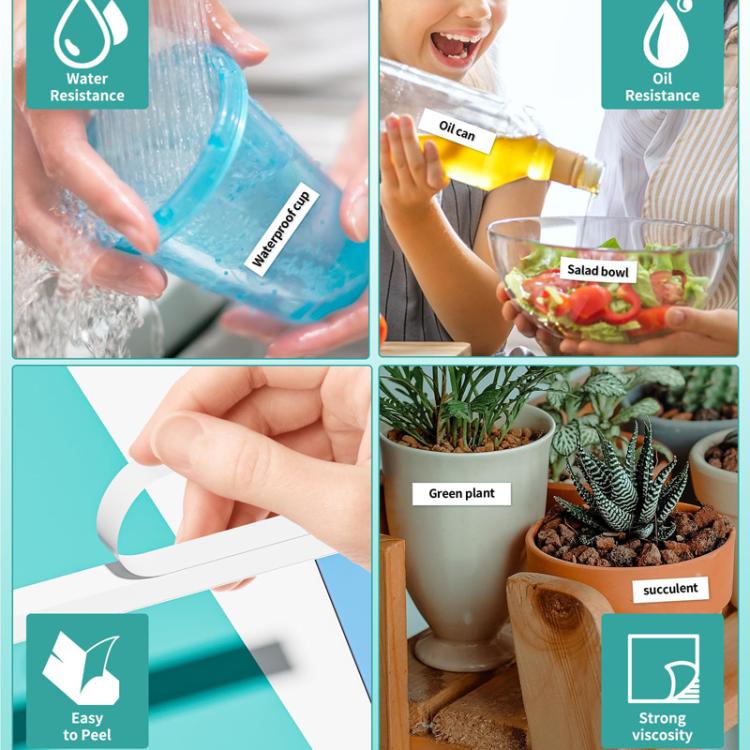 Phomemo 12mm x 8m Printer Ribbon Compatible with P3200/E1000/D1000 Label Printer, LP-BK, CBL-WH-BK, CBL-YL-BK, CBL-GN-BK, CBL-BL-BK, FL-YL-BK, FL-GN-BK