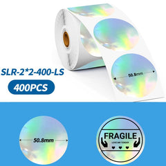 Phomemo 2-Inch Round Adhesive Labels For PM241-BT/PM246S/D520-BT Printer, LASER-SILVER-BLACK-400pcs, > LASER-GOLD-BLACK-400pcs, WHITE-BLACK-750pcs, PINK-BLACK-750pcs, YELLOW-BLACK-750pcs, BLUE-BLACK-750pcs, ORANGE-BLACK-750pcs, WHITE-BLUE-750pcs       ...