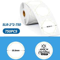 Phomemo 2-Inch Round Adhesive Labels For PM241-BT/PM246S/D520-BT Printer, LASER-SILVER-BLACK-400pcs, > LASER-GOLD-BLACK-400pcs, WHITE-BLACK-750pcs, PINK-BLACK-750pcs, YELLOW-BLACK-750pcs, BLUE-BLACK-750pcs, ORANGE-BLACK-750pcs, WHITE-BLUE-750pcs       ...