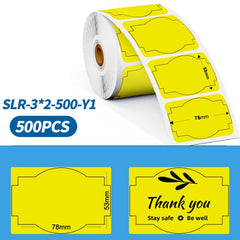 Phomemo 3 x 2 Inch Shipping Label Stickers for PM241-BT/PM246S/D520-BT Printer, White-1240Sheets, Y1-Yellow-500Sheets, Y2-Yellow-500Sheets, Z2-Brown-500Sheets (, PY1-Pink-500Sheets, PY2-Pink-500Sheets