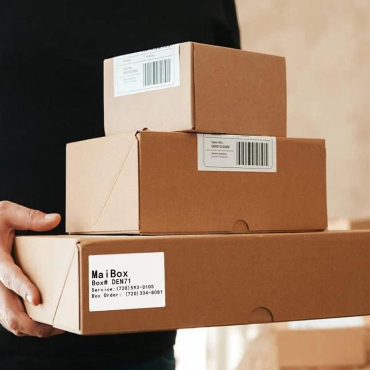 Phomemo 4x3-Inch 500pcs /Roll Thermal Label For PM241-BT/PM246S/D520-BT Printer, 4x3-Inch