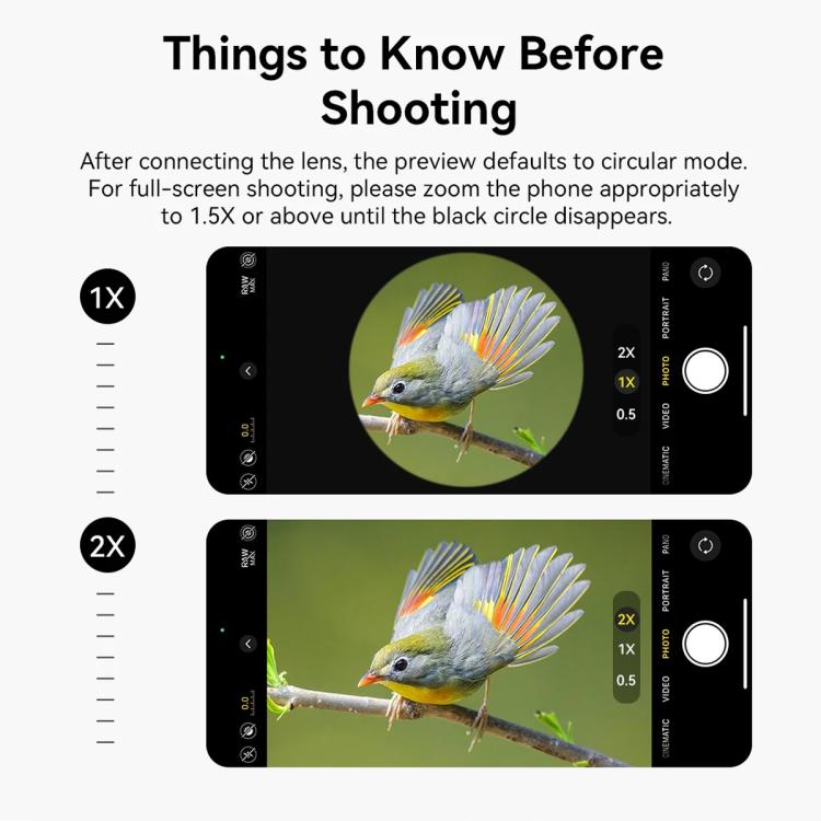 APEXEL TeleZoom 5–10X Zoom Telephoto Lens Kit for Smartphone with All-in-One Universal Clip, APL-T5-10X