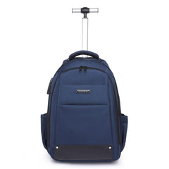 FUGUILAI Wheeled Backpack with Hideable Wheels & Straps, TSA Lock & 2-Stage Telescopic Handle Trolley Backpack for Business Travel, 8800A  Black, 8800A Deep Blue, 8800A Light Gray