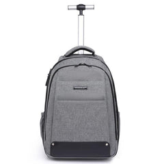 FUGUILAI Wheeled Backpack with Hideable Wheels & Straps, TSA Lock & 2-Stage Telescopic Handle Trolley Backpack for Business Travel, 8800A  Black, 8800A Deep Blue, 8800A Light Gray